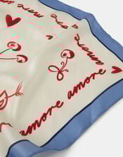 Amore Square Satin Scarf, , large