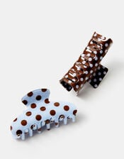 2-Pack Polka Dot Claw Clips, , large