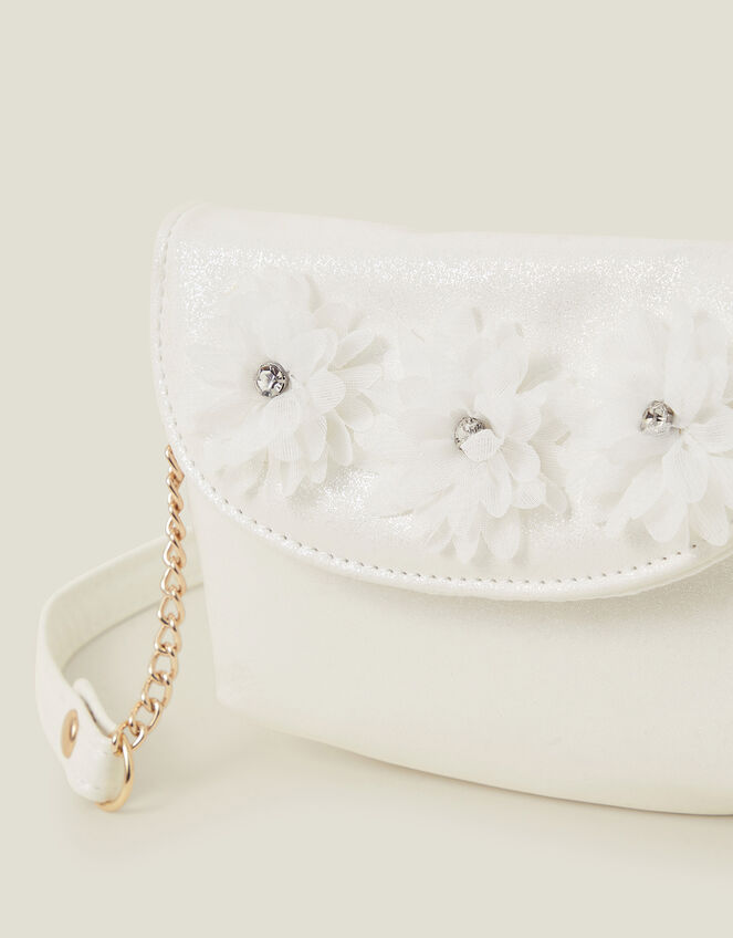 Girls Diamante Corsage Flower Bag, , large