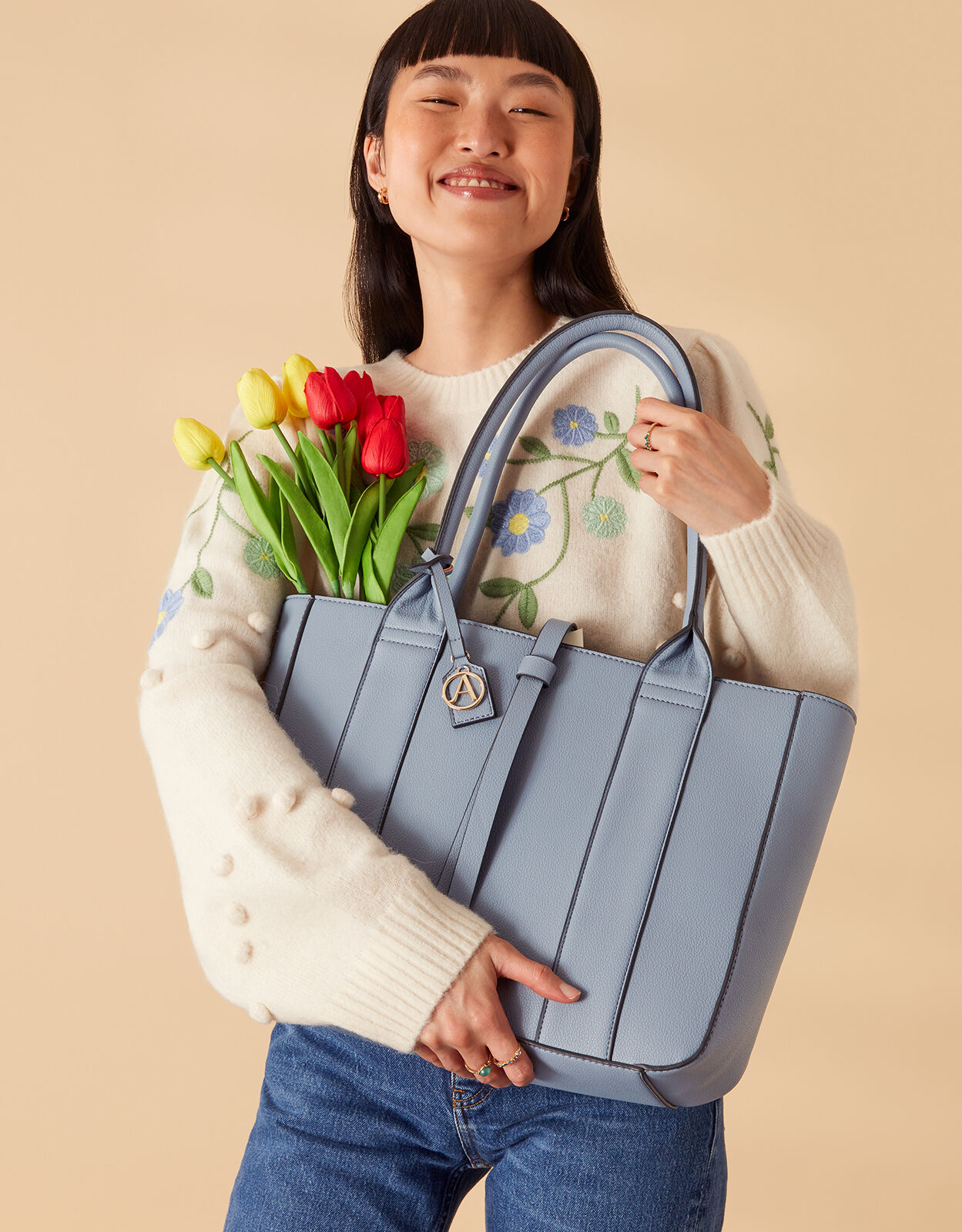 Shopper bag with compartments outlet