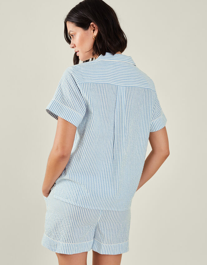 Stripe Short Pyjamas Set, Blue (BLUE), large