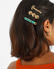 4-Pack Beach Hair Slides, , large
