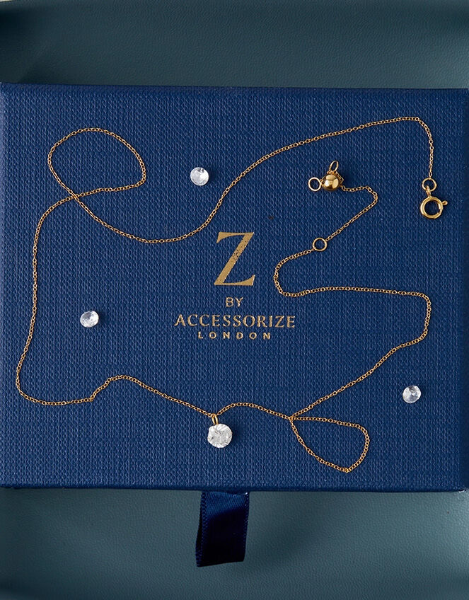 Lab Grown Diamond 0.1ct Pendant Necklace 9ct Gold, , large