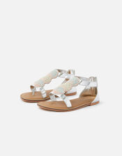 Shell Beaded Sandals, Multi (BRIGHTS-MULTI), large