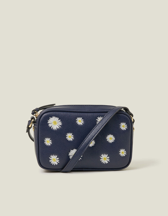 Daisy Faux Leather Cross-Body Bag, , large