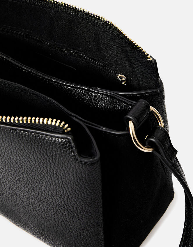 Sofia Suedette Cross Body Bag, Black (BLACK), large