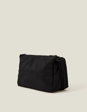 Floral Quilted Camera Bag, Black (BLACK), large