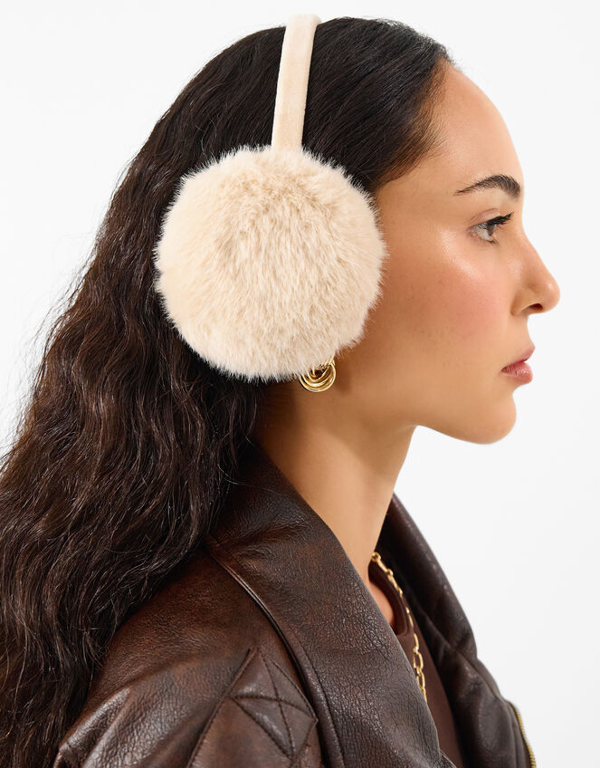 Faux Fur Earmuffs, , large