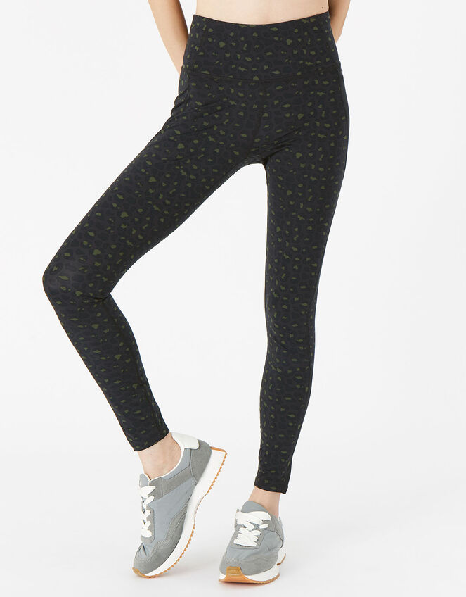 Tonal Leopard Full-Length Leggings, Multi (DARKS-MULTI), large