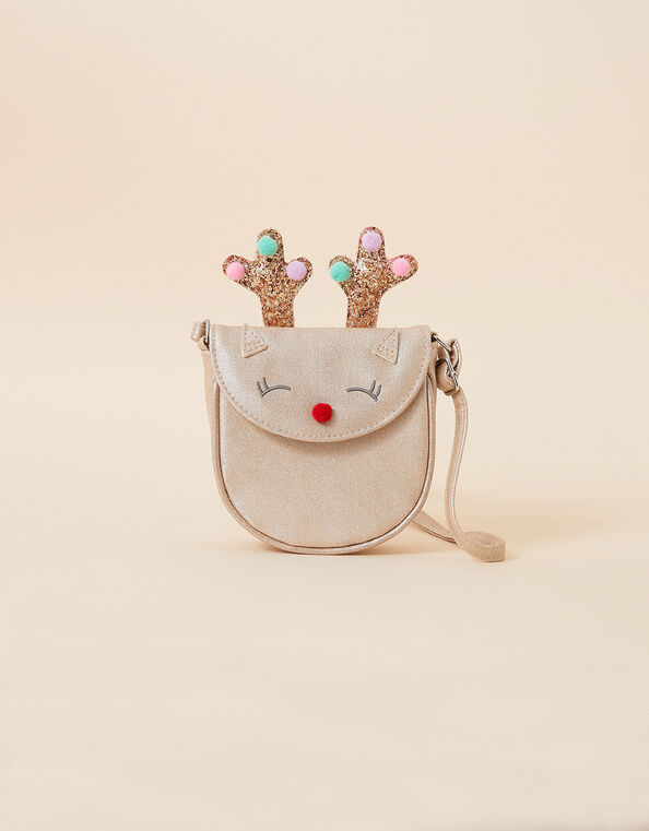 Girls Reindeer Cross-Body Bag, , large