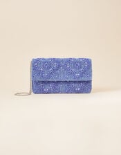 Beaded Fold Over Clutch, , large