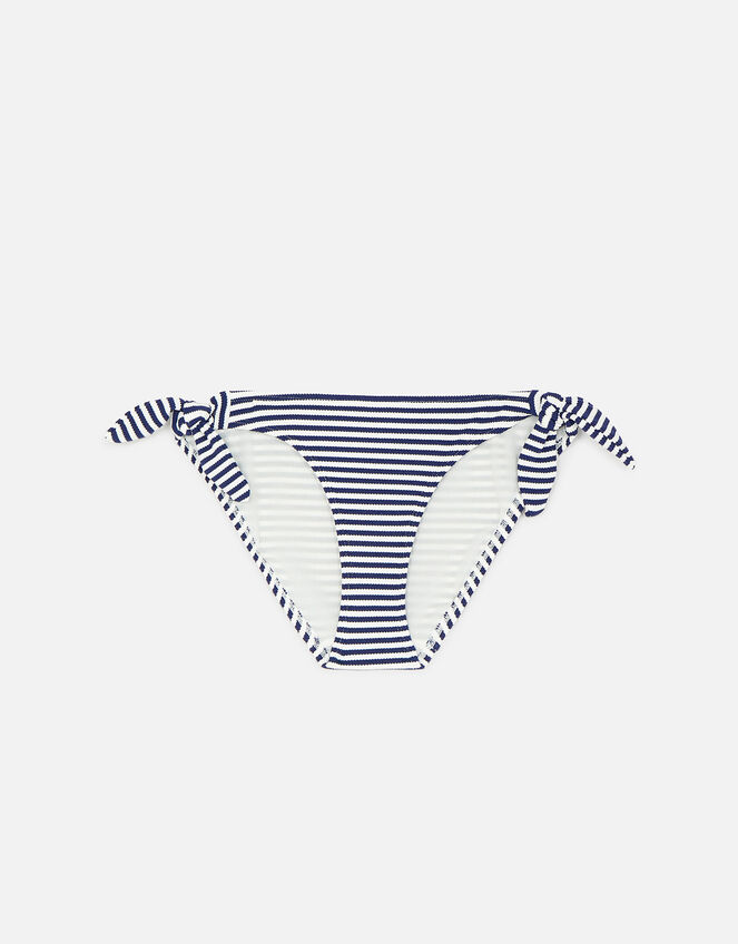 Nautical Stripe Bunny Tie Bikini Briefs, Blue (NAVY), large