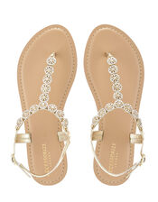 Rome Diamante Embellished Sandals, White (CRYSTAL), large