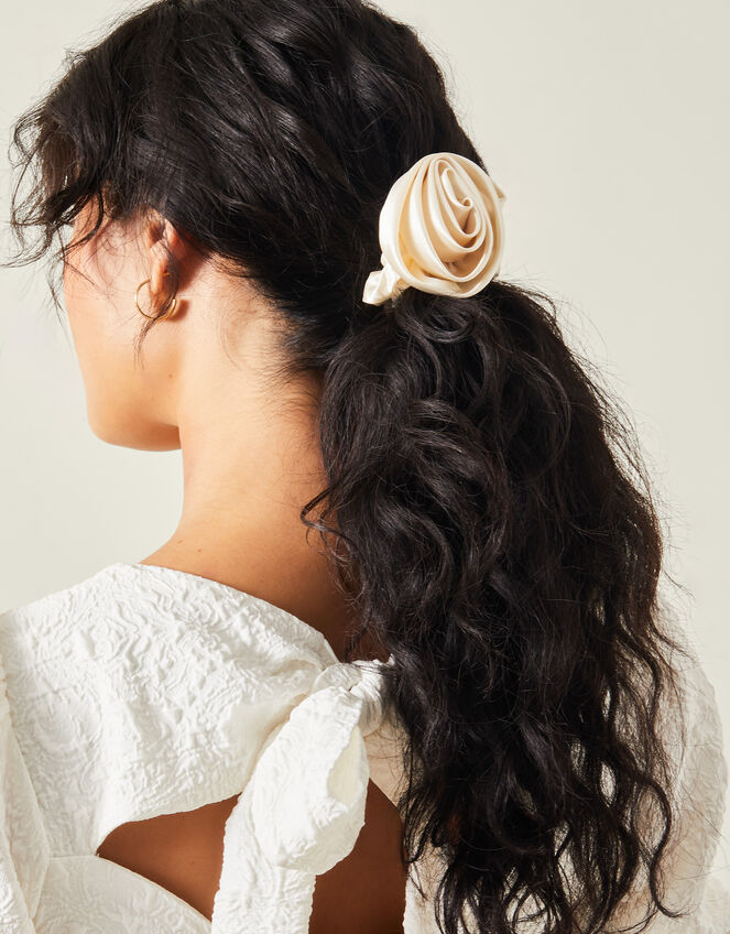 Corsage Satin Hair Scrunchie, , large