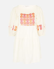 Embroidered Dress in Pure Cotton, Multi (BRIGHTS-MULTI), large
