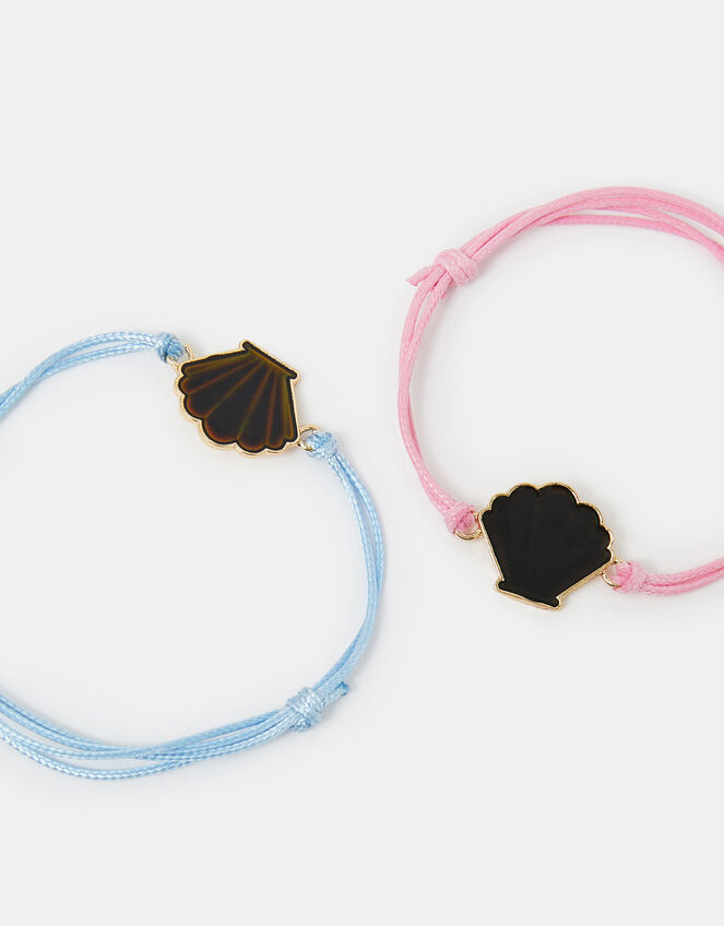2-Pack Girls Shell Cord Mood Bracelets, , large