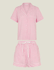 Gingham Short Pyjamas Set, Pink (PINK), large