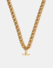 Stainless Steel Chunky T-Bar Necklace, , large