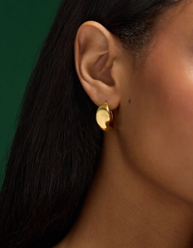 Stainless Steel Chunky Twist Hoop Earrings, , large