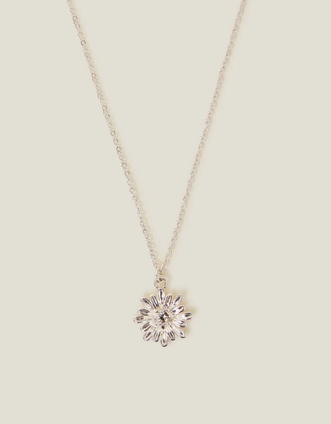 Flower Gem Pendant Necklace, , large