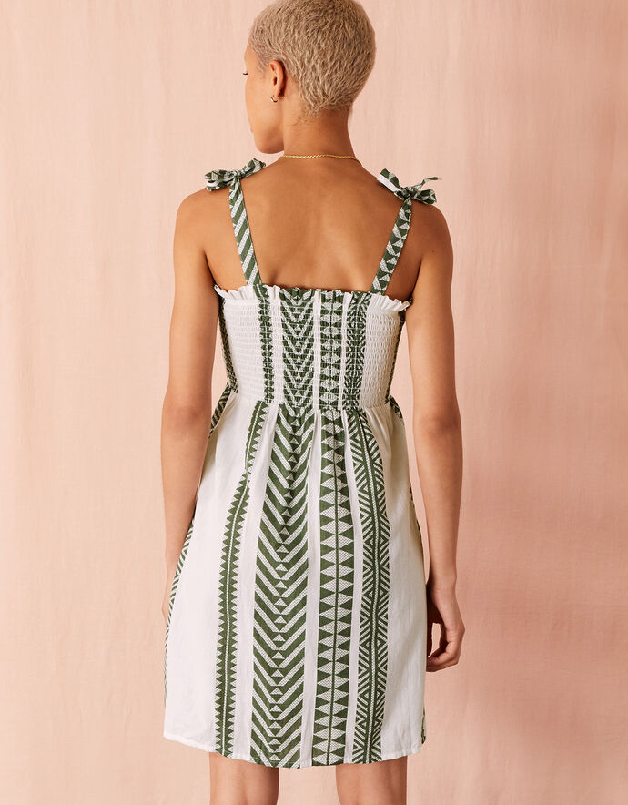 Daleyza White Lace Jacquard Bandeau Dress