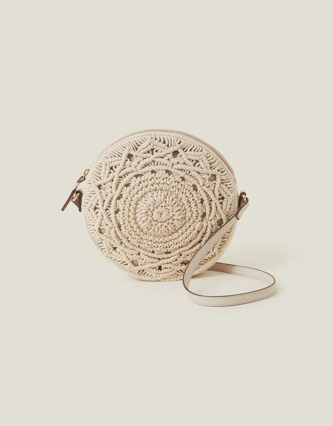 Macrame Circle Cross-Body Bag, , large