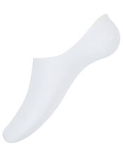 Bamboo Footsie Sock Set of Three, White (WHITE), large
