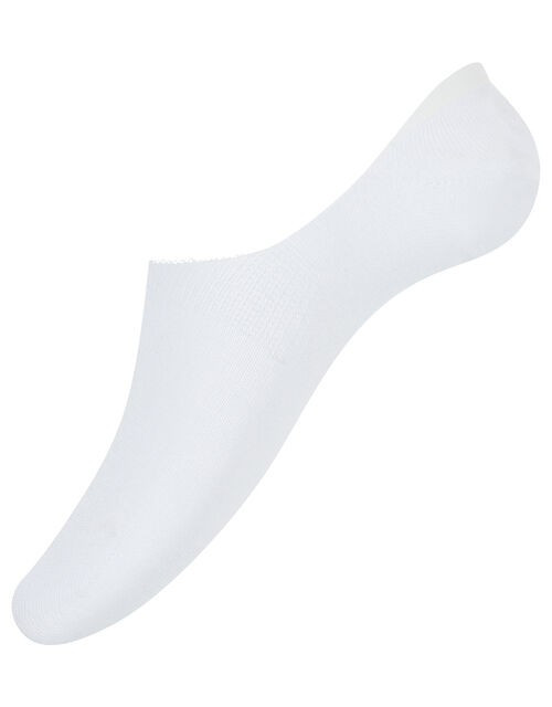 Super-Soft Bamboo Footsie Sock Set, White (WHITE), large