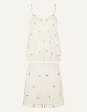 Lemon and Oranges Vest Pyjama Set, Ivory (IVORY), large