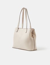 Webbing Strap Tote Bag, Cream (CREAM), large
