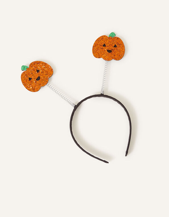 Girls Halloween Pumpkin Bopper Headband, , large
