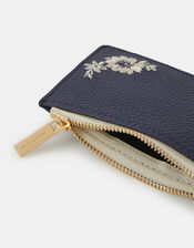 Floral Embroidered Card Holder, , large