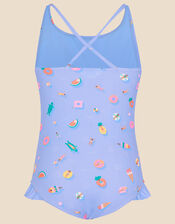 Funshine Swimsuit with Recycled Polyester, Blue (BLUE), large