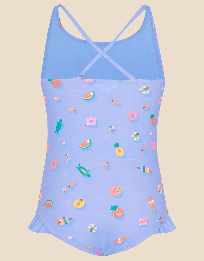 Funshine Swimsuit with Recycled Polyester, Blue (BLUE), large