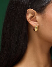 Stainless Steel Mini Chunky Hoop Earrings, , large