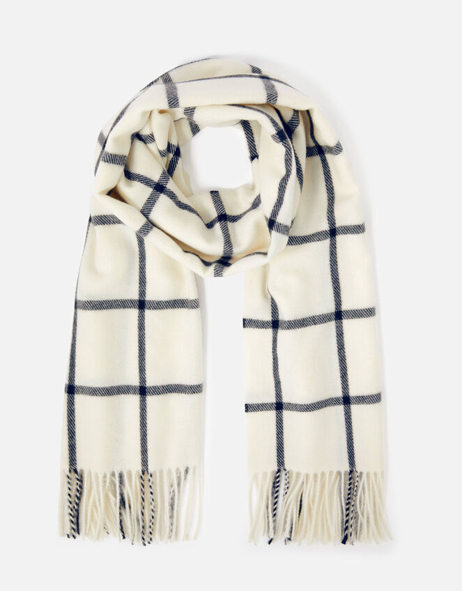 Carter Window Pane Check Blanket Scarf, , large