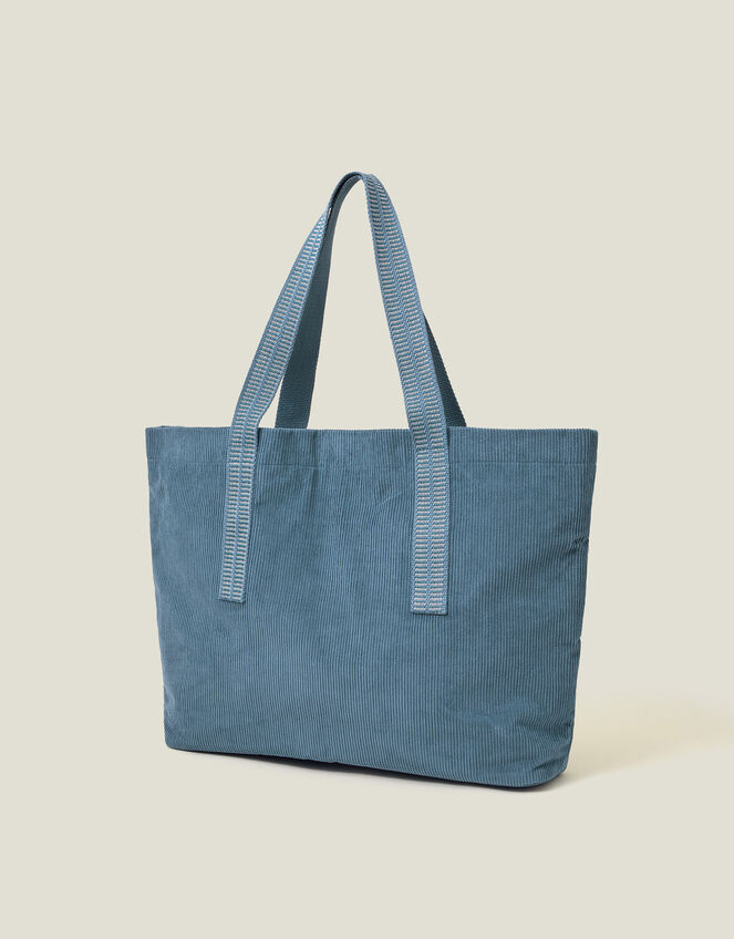 Large Cord Shopper Bag, Blue (BLUE), large