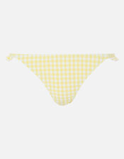 Gingham Bikini Briefs, Yellow (YELLOW), large