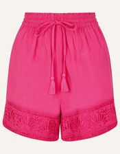 Shell Broderie Shorts, Pink (PINK), large