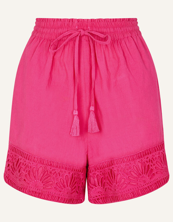 Shell Broderie Shorts, Pink (PINK), large