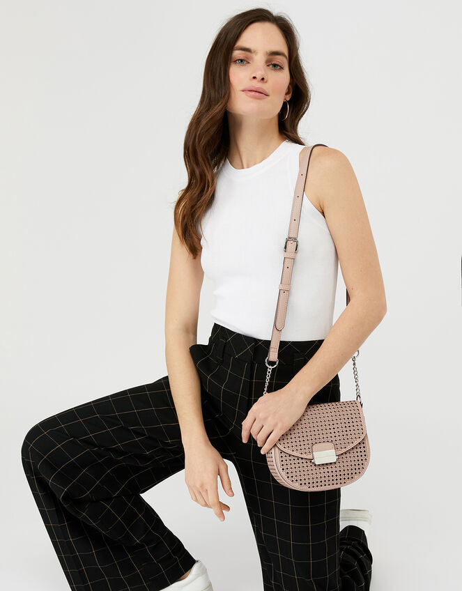 Punch-Out Cross-Body Bag, Nude (NUDE), large