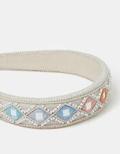 Mirror Embellished Headband, , large