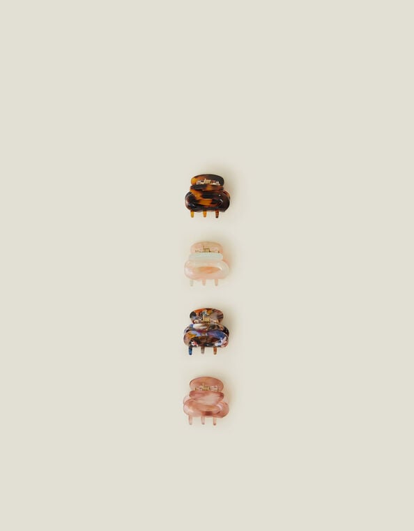 Mini Oval Resin Claw Clips 4 Pack, , large