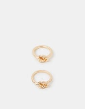 2-Pack Knot Rings, Gold (GOLD), large