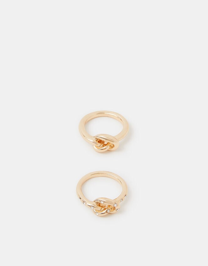 2-Pack Knot Rings, Gold (GOLD), large