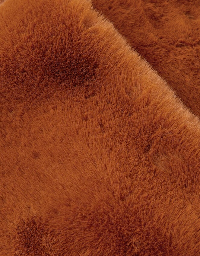 Faux Fur Stole, Brown (BROWN), large