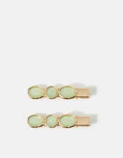 2-Pack Gemstone Hair Clips, , large