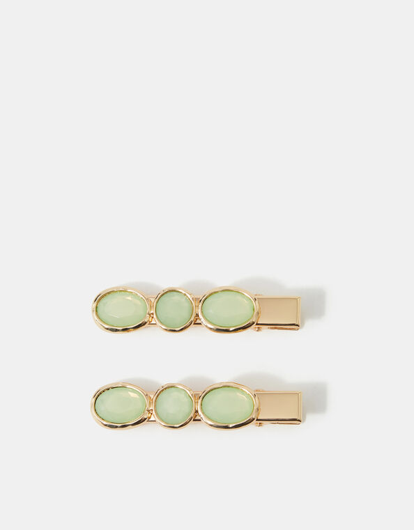 2-Pack Gemstone Hair Clips, , large