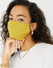 Scallop Edge Face Covering, Yellow (YELLOW), large