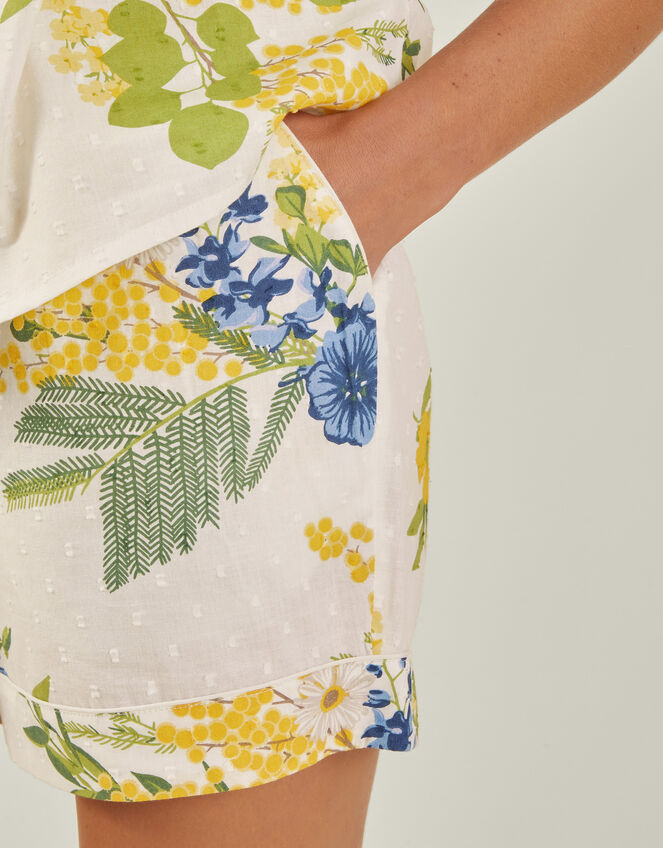 Floral Print Short Pyjamas Set, Ivory (IVORY), large